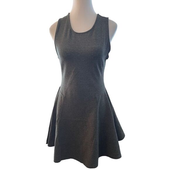 SLEEVELESS FIT N FLARE GREY DRESS - Picture 3 of 8